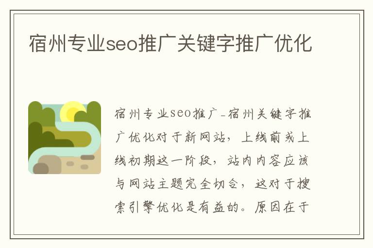 宿州专业seo推广关键字推广优化