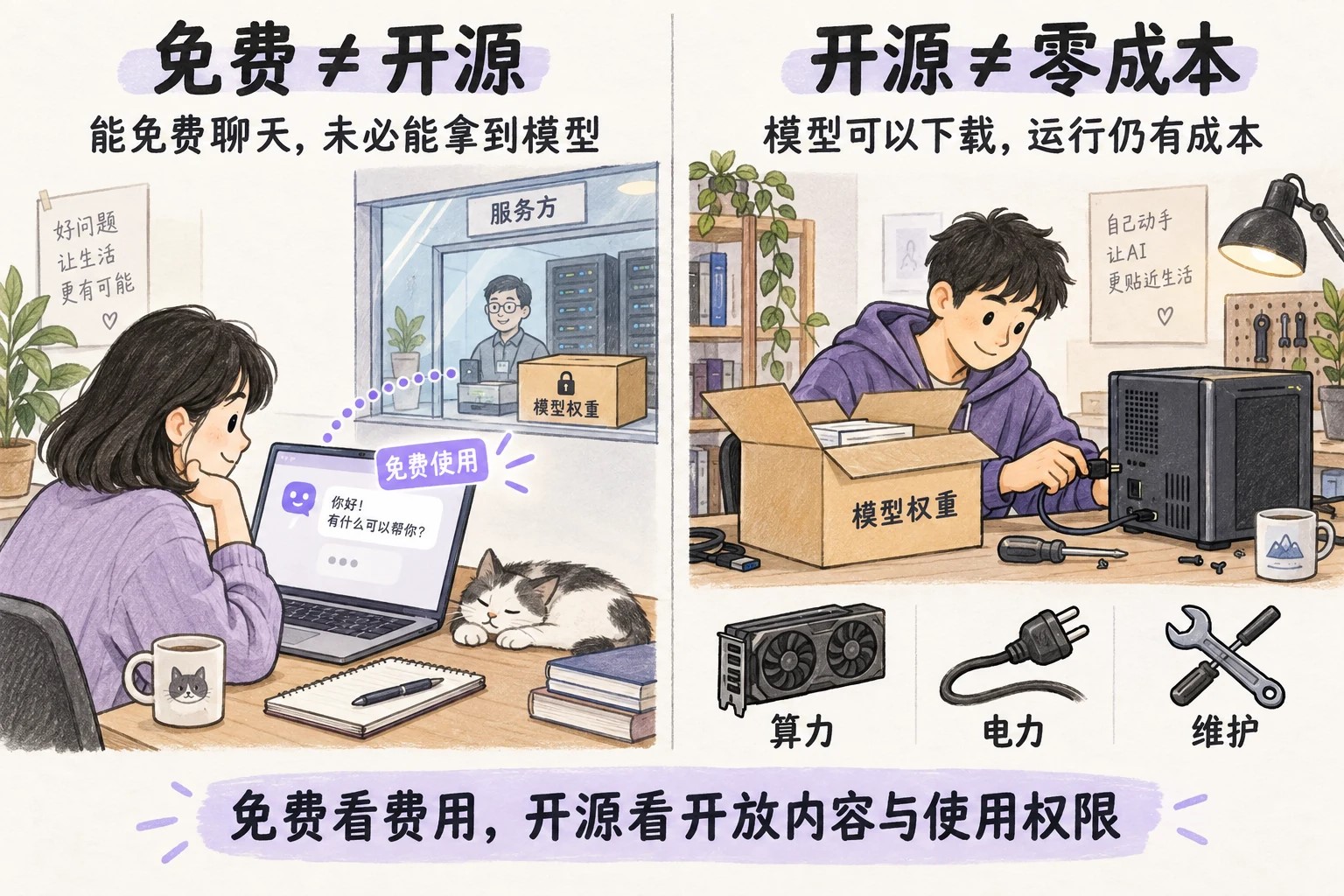 免费的不一定是开源的，开源的也不一定是免费的？